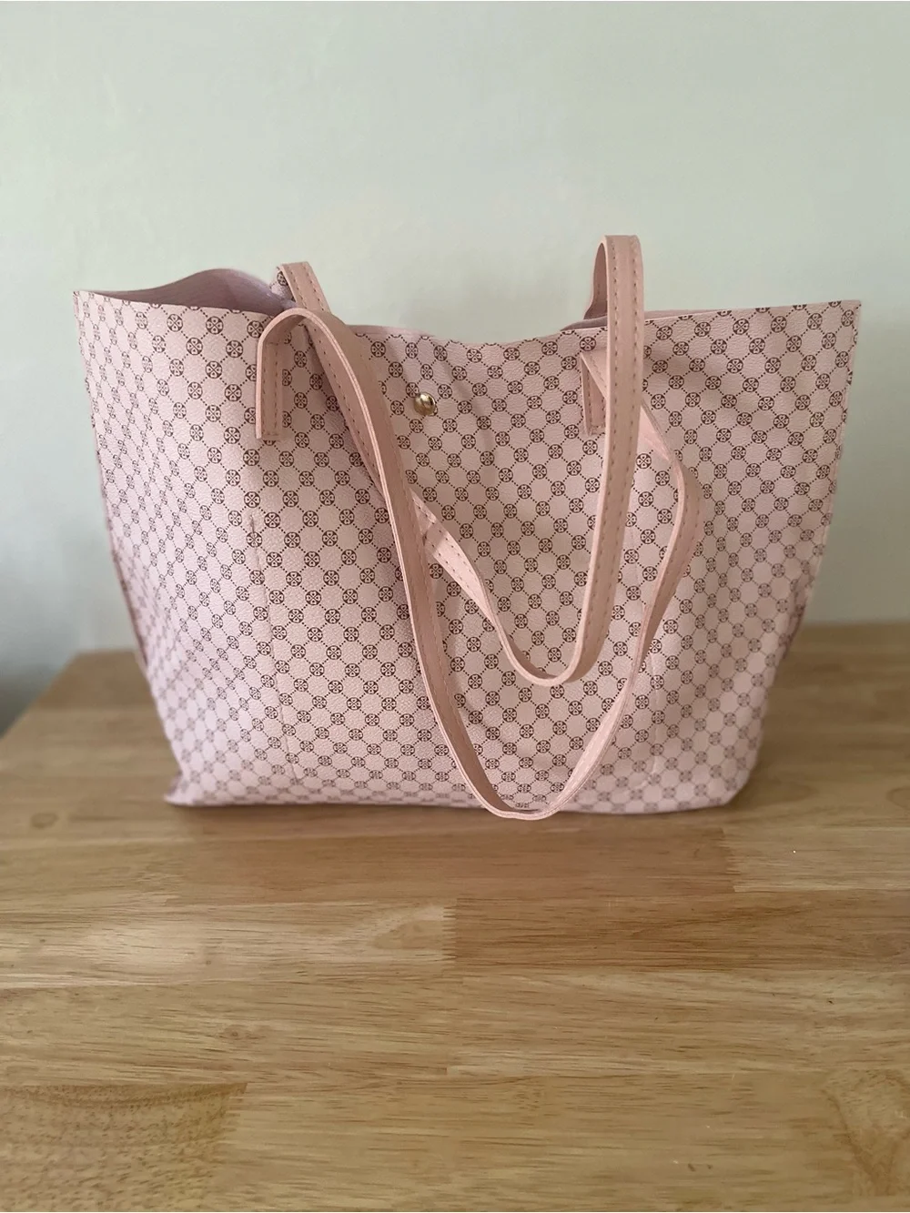 Pink Patterned Tote Bag Set - Women's 3-Piece Carry Set